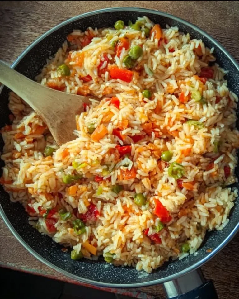 Delicious Djuvec Rice served with fresh vegetables and spices