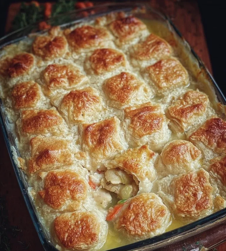 Delicious Chicken Pot Pie Bake with flaky crust and creamy filling