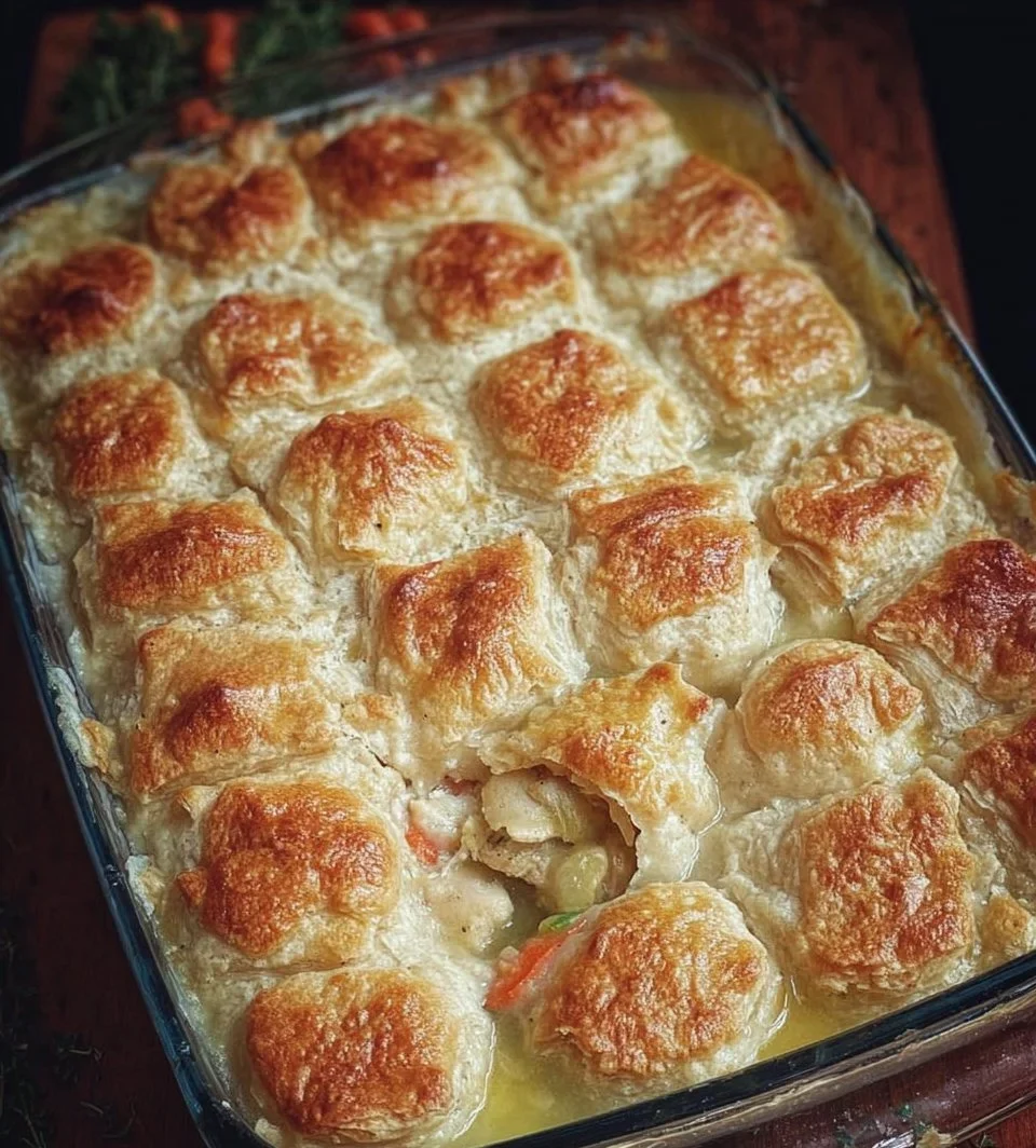 Delicious Chicken Pot Pie Bake with flaky crust and creamy filling