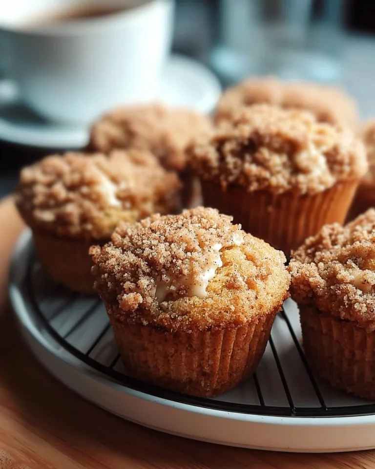 Delicious coffee cake Greek yogurt muffins fresh out of the oven