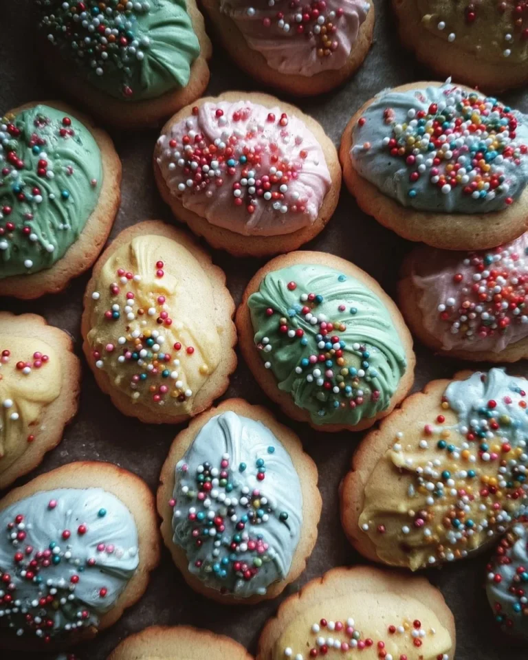 Assorted Italian Easter cookies in colorful shapes and designs.