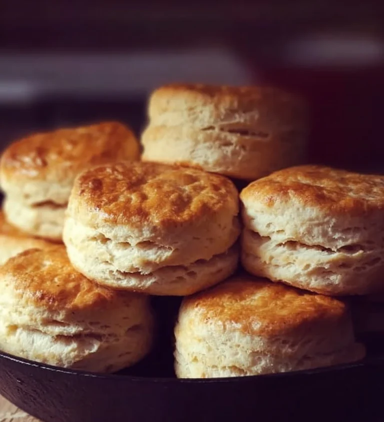 Freshly baked KFC biscuits served with crispy fried chicken