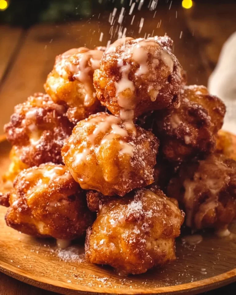 Delicious homemade Apple Fritter Bites with apples and cinnamon