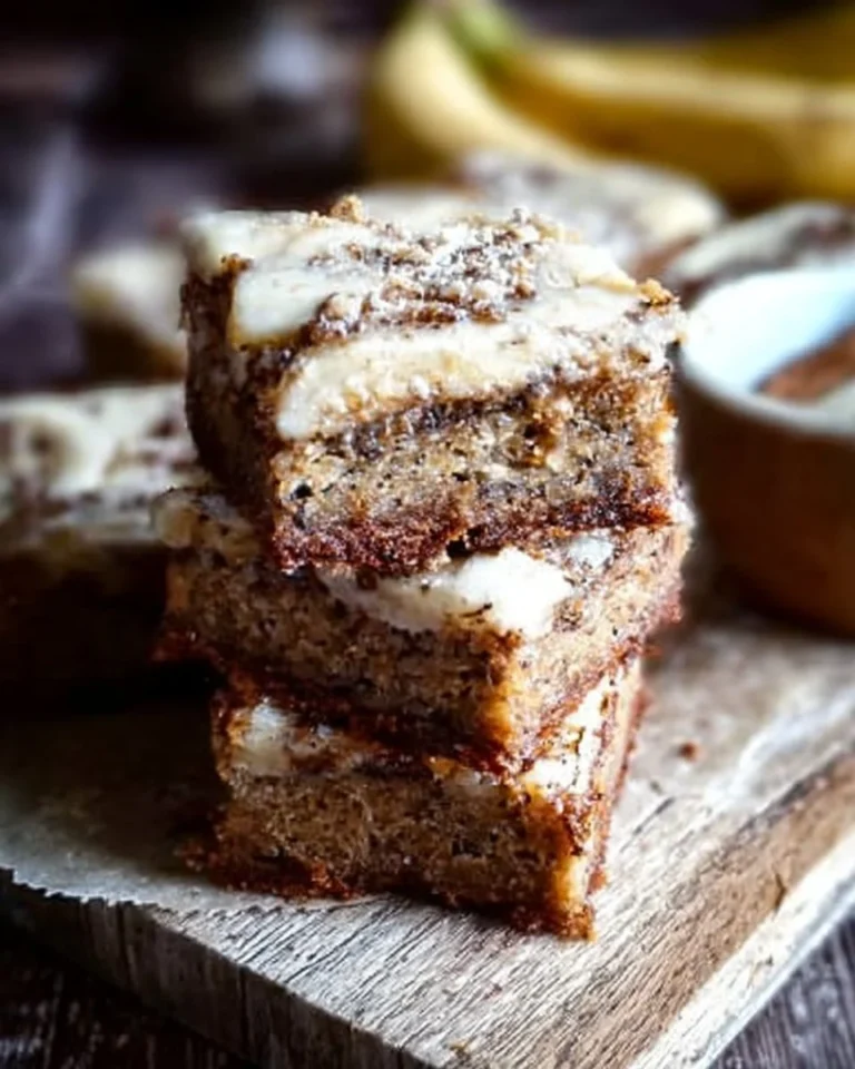 Delicious banana bread brownies with chocolate chips and walnuts