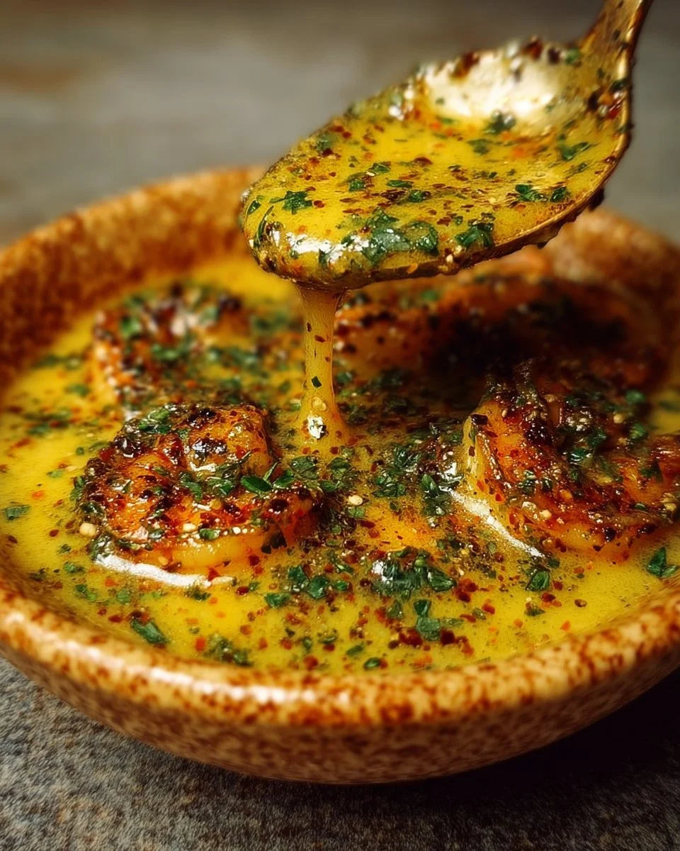 Cajun Garlic Butter Sauce drizzled over seafood and pasta