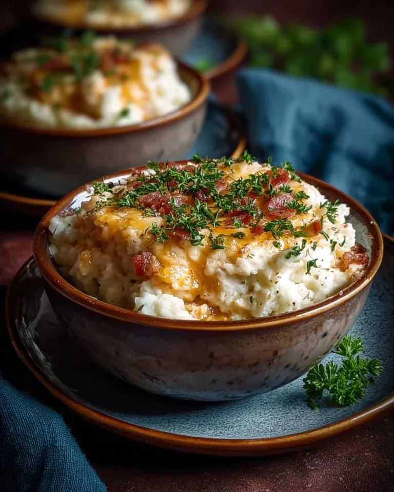 Delicious Chicken Mashed Potato Bowl with tender chicken, creamy potatoes, and toppings