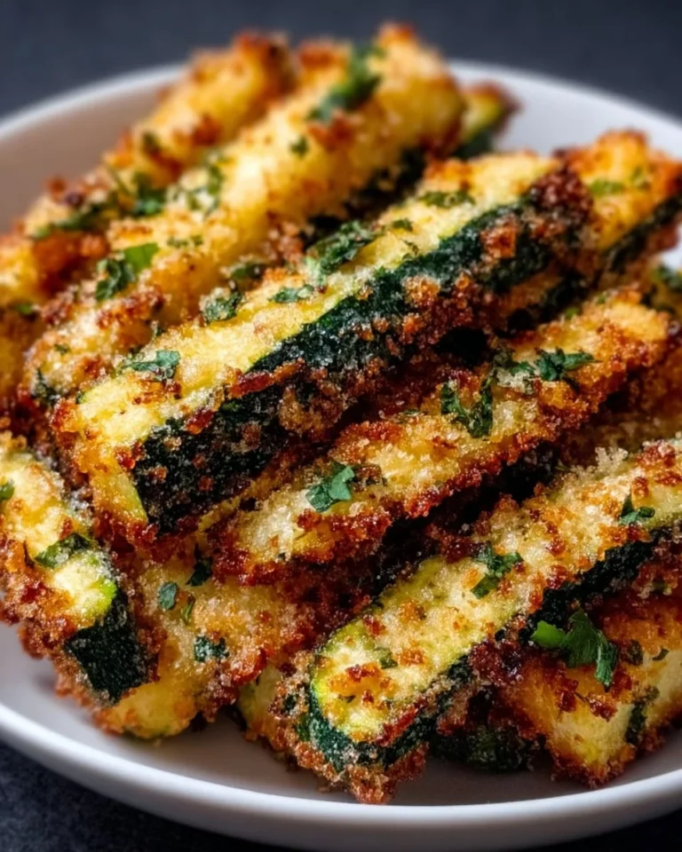 Crispy air fryer garlic parmesan zucchini fries served in a bowl