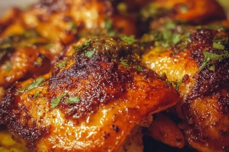 Homemade Crazy Chicken recipe with spices and vibrant ingredients