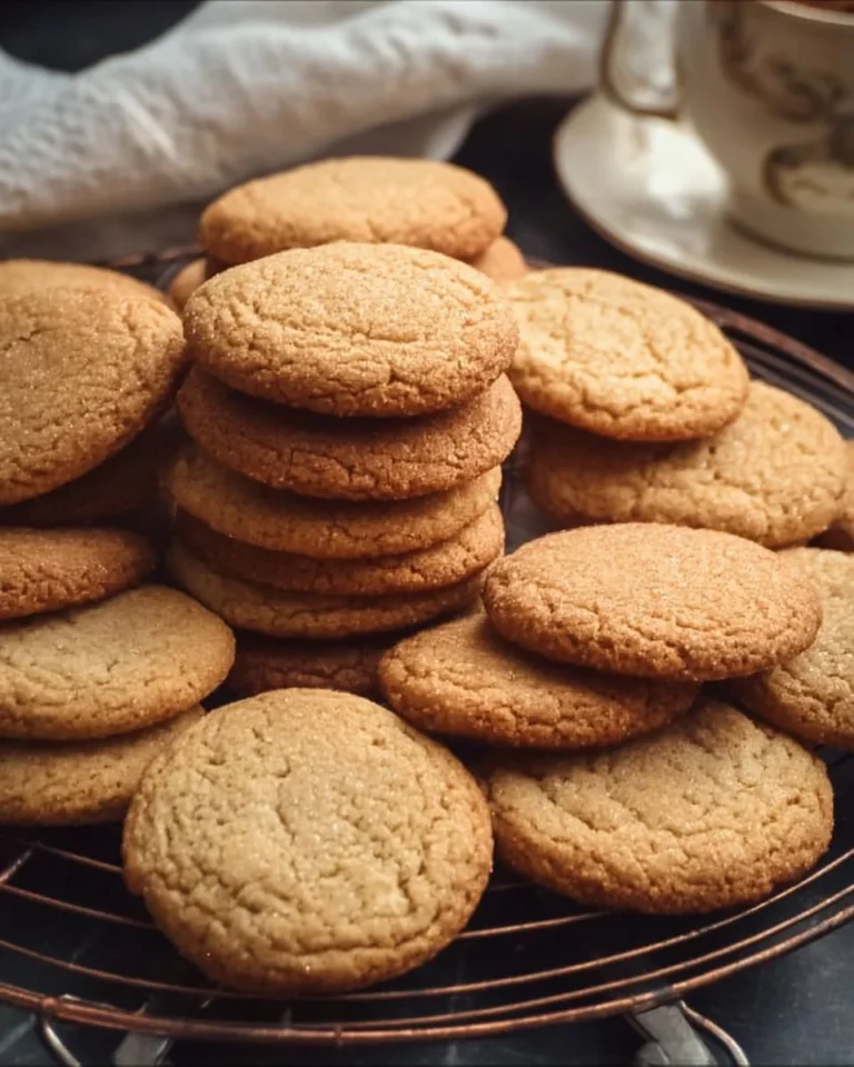 Plate of soft maple brown sugar cookies with a drizzle of syrup on top