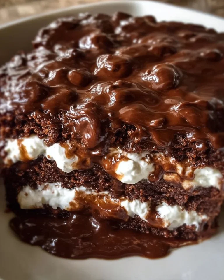 Delicious slice of Mississippi Mud Cake with chocolate frosting and nuts