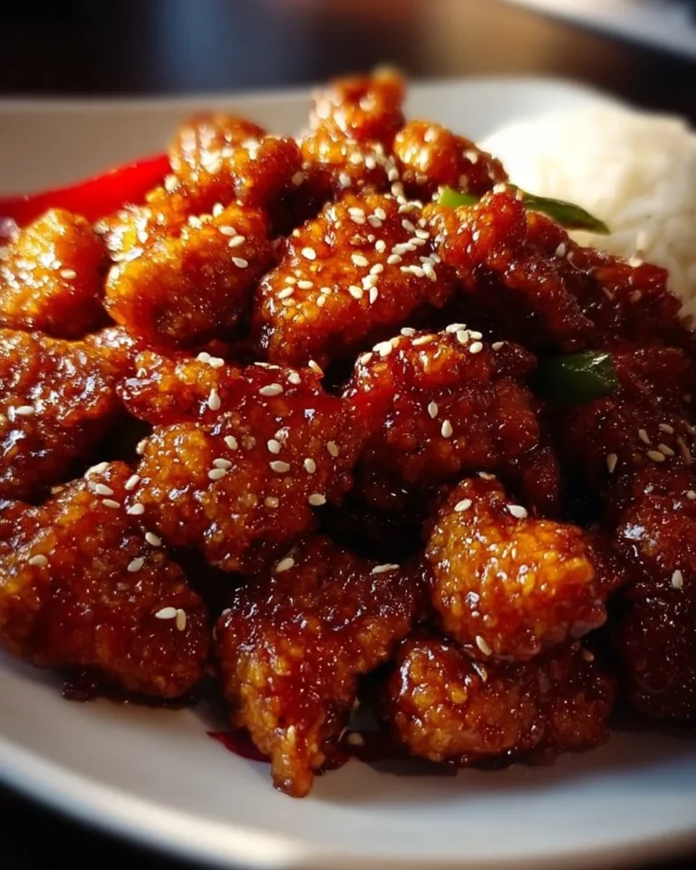 Delicious Honey Sesame Chicken served with crispy vegetables at Panda Express