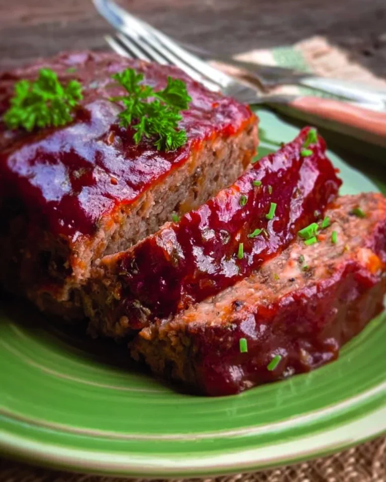 Delicious simple crock pot meatloaf ready to serve