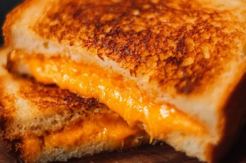 Quick and delicious air fryer grilled cheese sandwich made in 10 minutes.