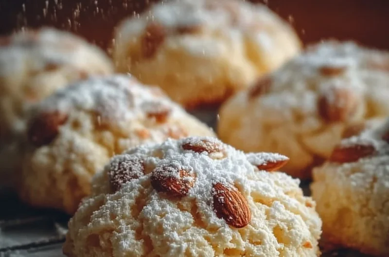 Delicious Almond Cloud Cookies with a soft and chewy texture