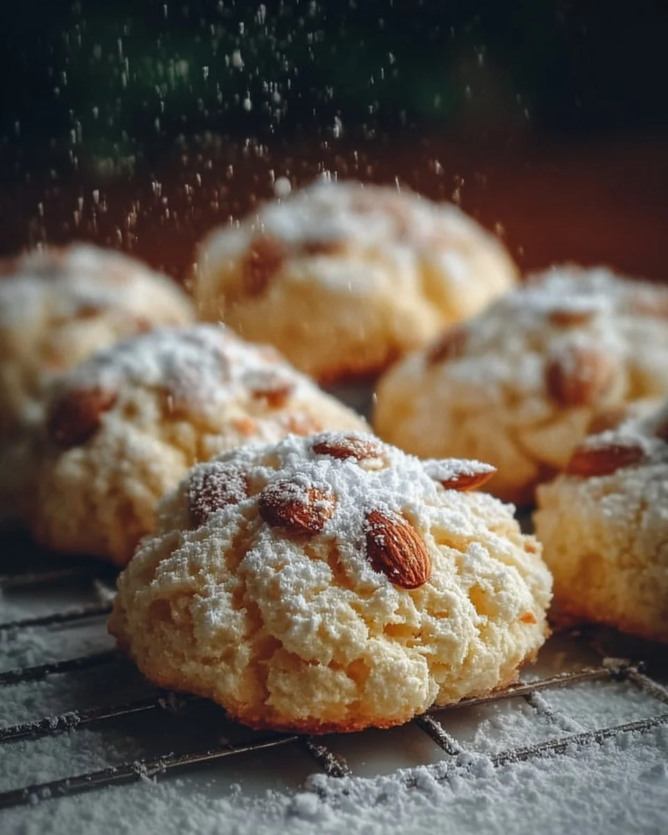 Delicious Almond Cloud Cookies with a soft and chewy texture