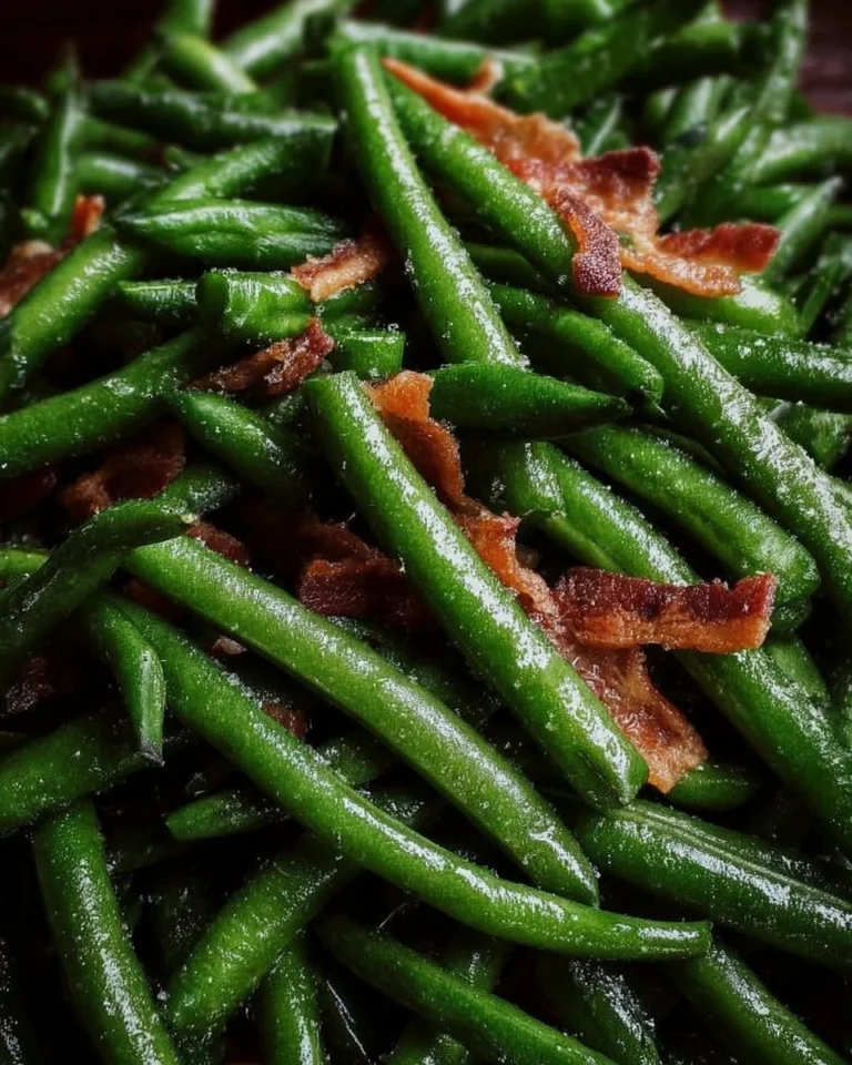 Crack green beans recipe with fresh ingredients and seasonings