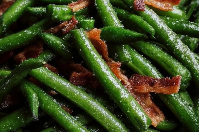 Crack green beans recipe with fresh ingredients and seasonings