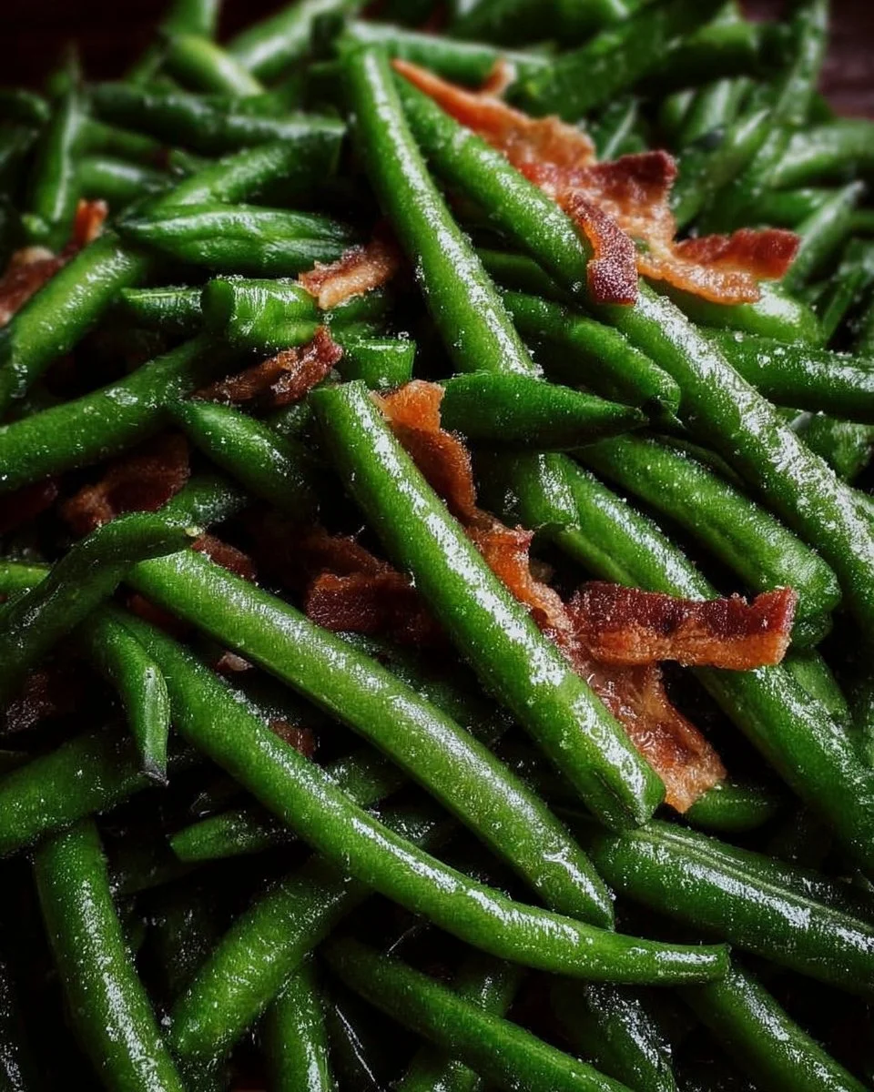 Crack green beans recipe with fresh ingredients and seasonings