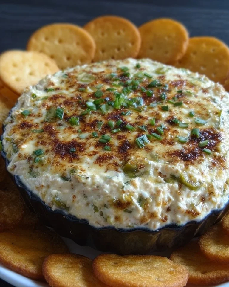 Creamy jalapeño popper dip served in a bowl with tortilla chips