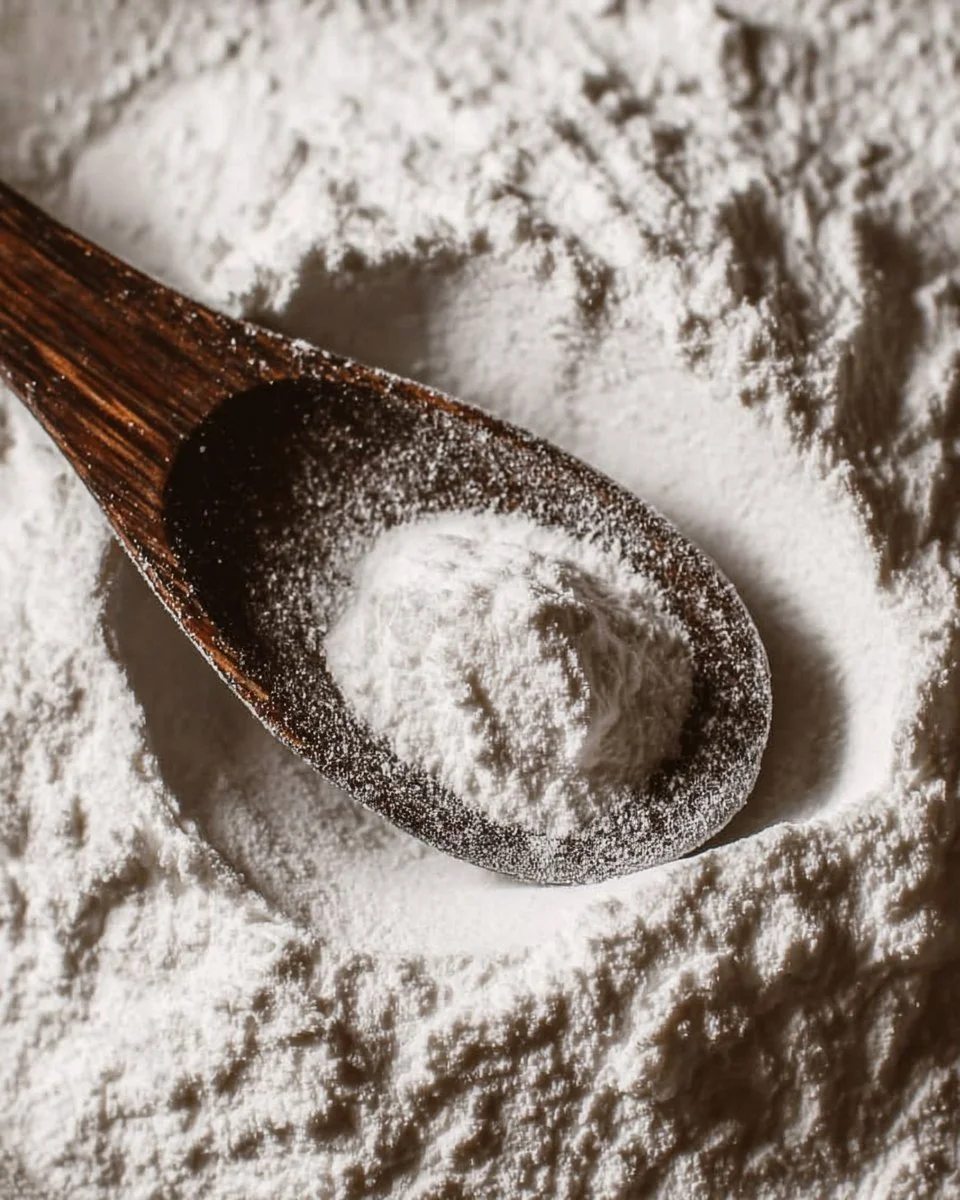 Homemade powdered sugar in a bowl with a blender.