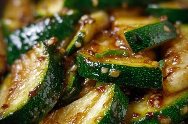 Deliciously grilled zucchini served in a Japanese steakhouse style