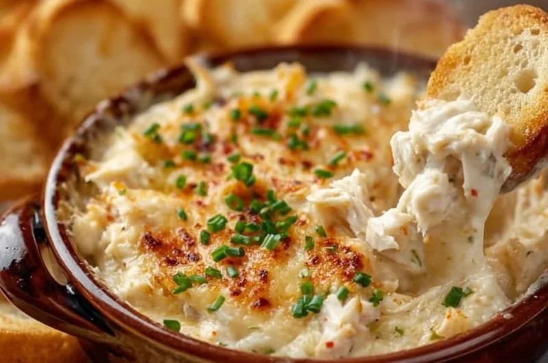 Delicious Joe's Crab Shack crab dip served with crackers and fresh ingredients
