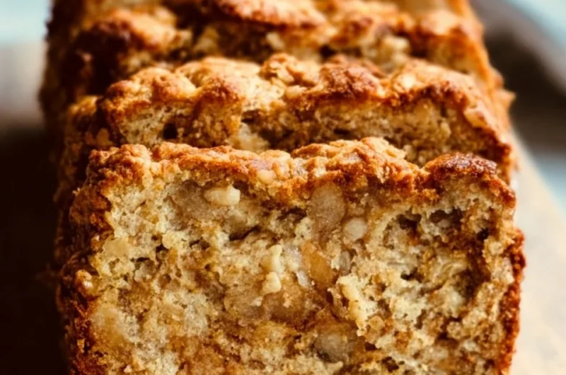 Delicious One Bowl Apple Loaf baked with fresh apples and spices
