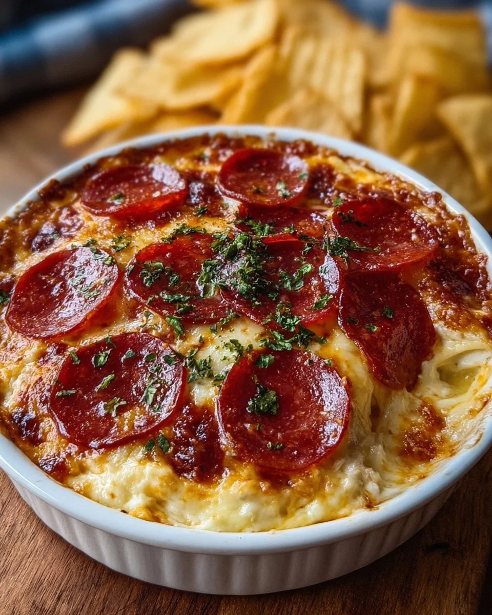 Cozy Crockpot Pizza Dip with Pepperoni