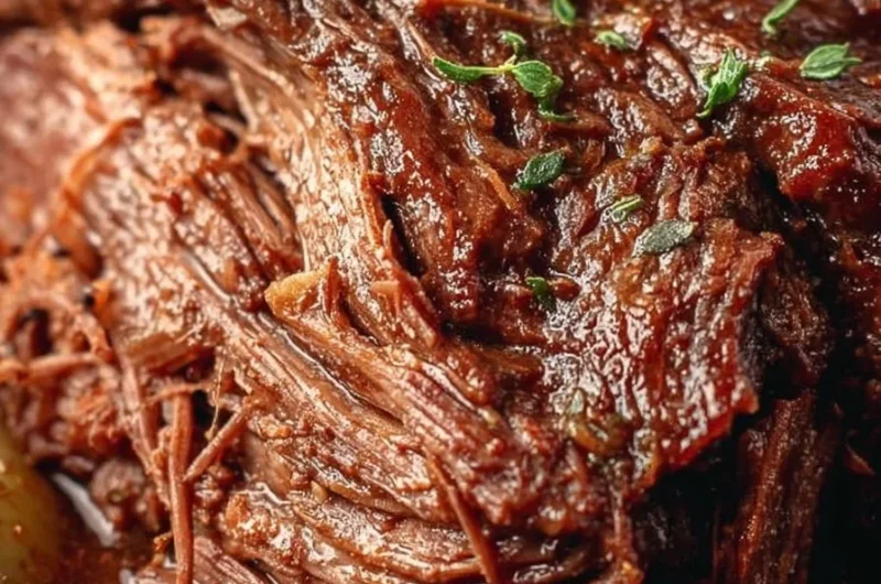 Crockpot Mississippi Roast with tender beef and flavorful seasonings