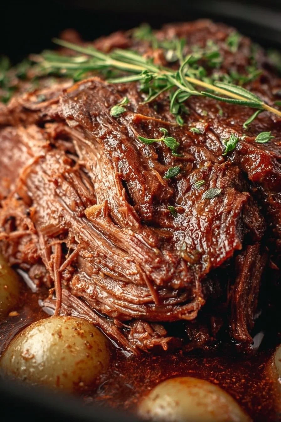 Crockpot Mississippi Roast with tender beef and flavorful seasonings