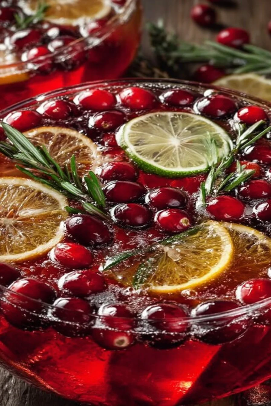 Festive Cranberry Champagne Punch