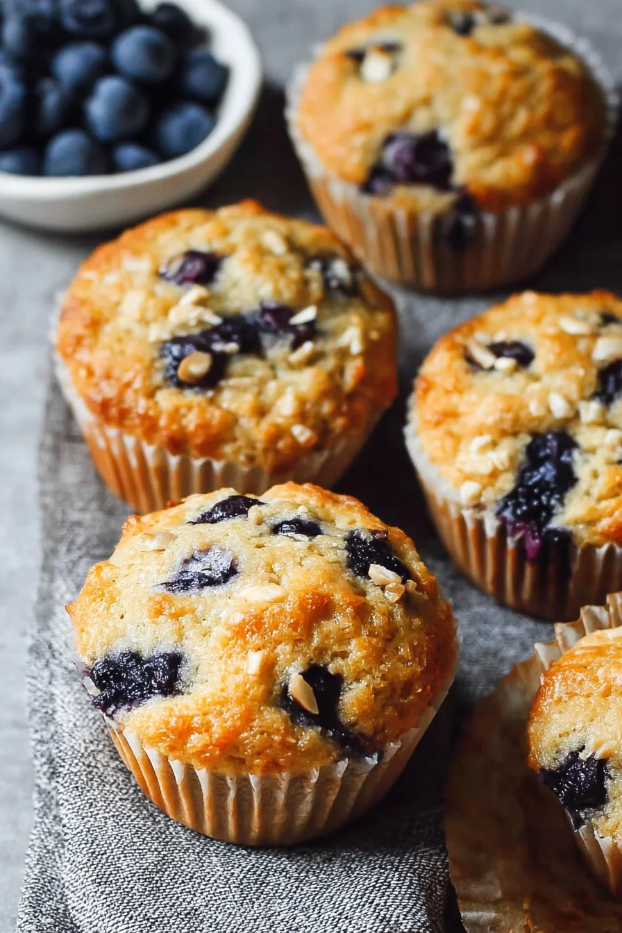 Greek Yogurt Blueberry Muffins