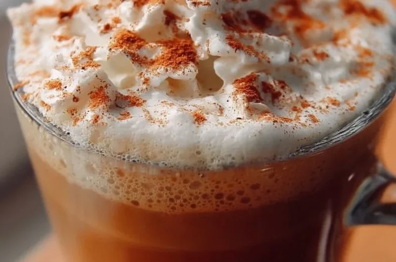 Healthy pumpkin spice latte served in a cozy mug with cinnamon sticks
