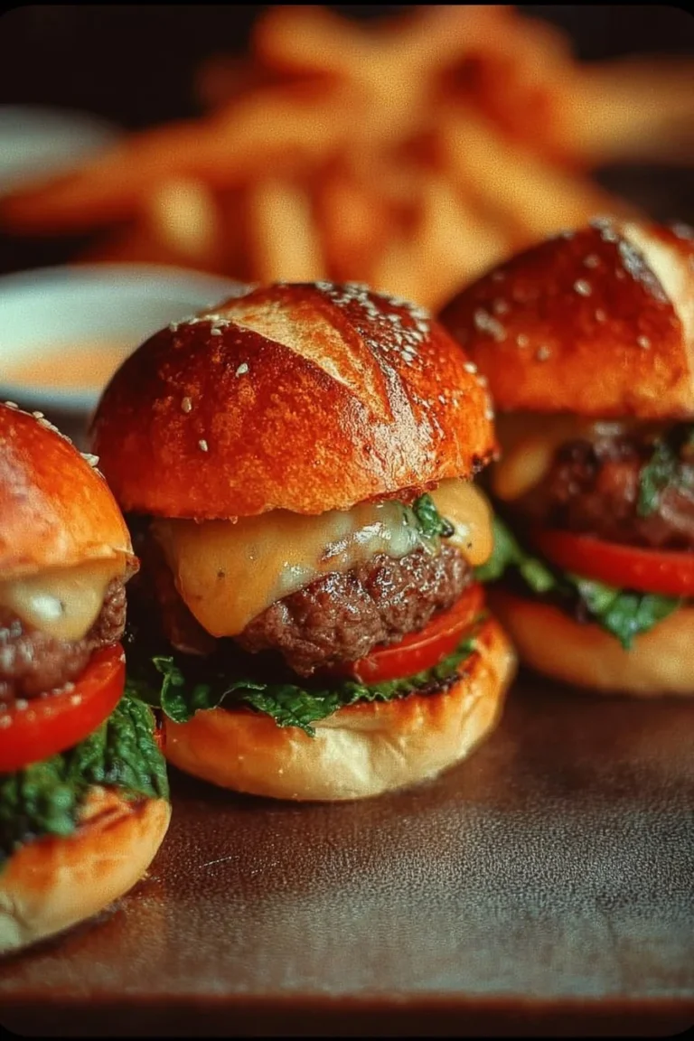 Juicy hamburger sliders with secret sauce on a serving platter