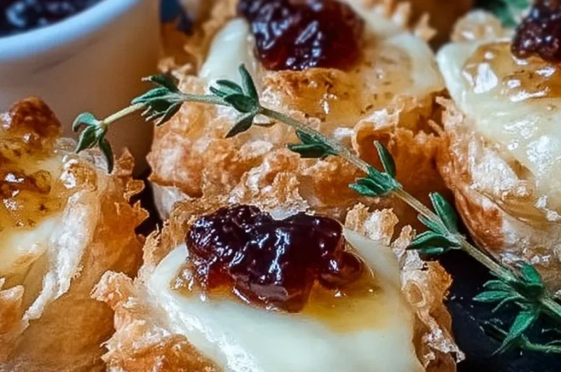 Perfectly baked brie bites served on a platter for a delicious appetizer