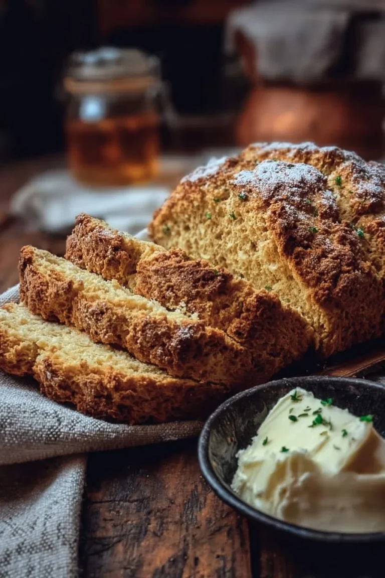 Freshly baked perfect Irish soda bread with a golden crust and soft interior.