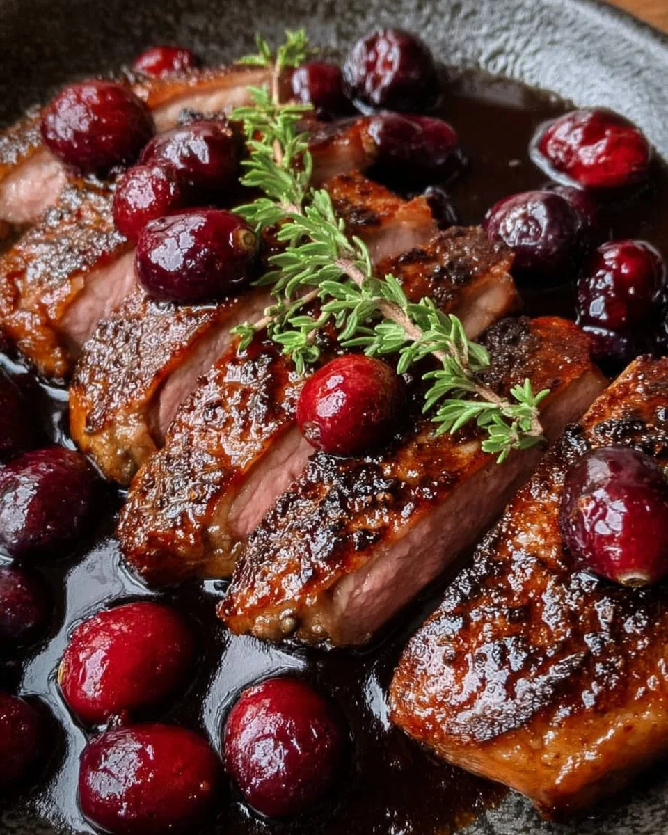 Perfect Pan-Seared Duck Breast Recipe with Easy Cherry Port Reduction Sauce