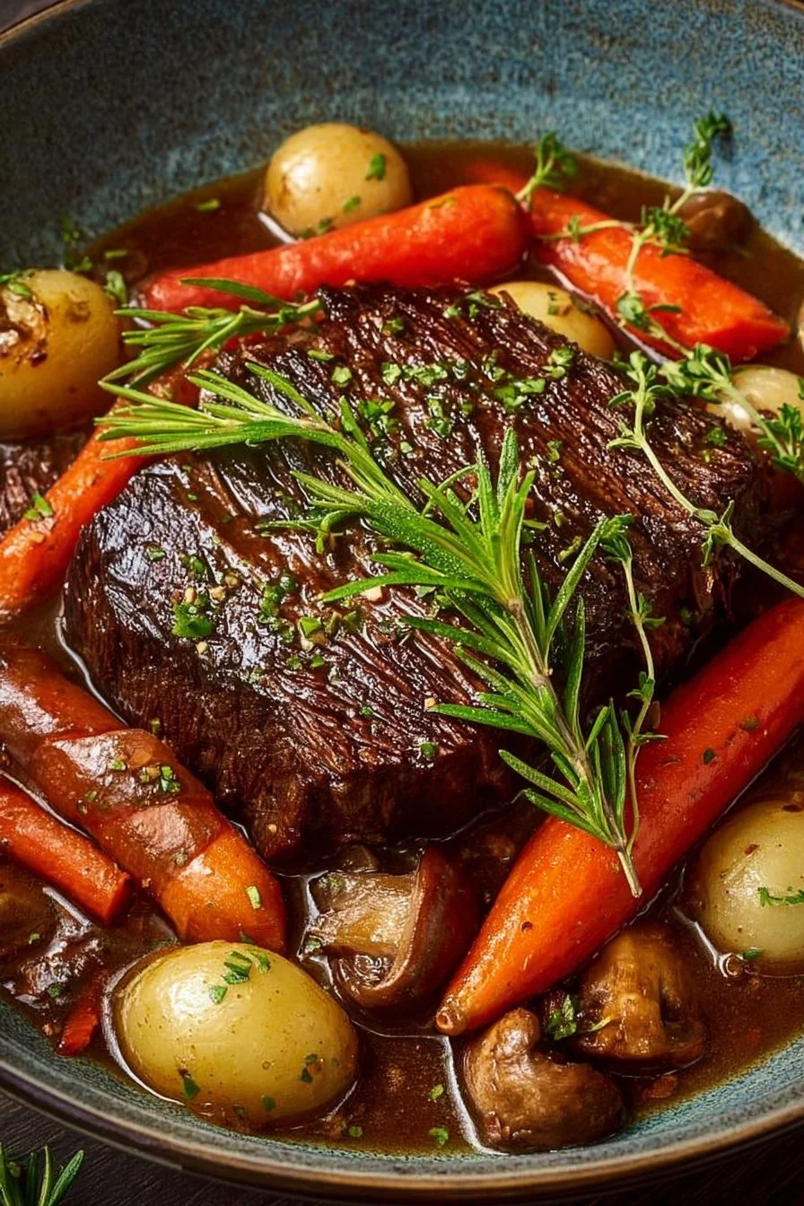 Slow-braised beef roast with vegetables for cozy nights