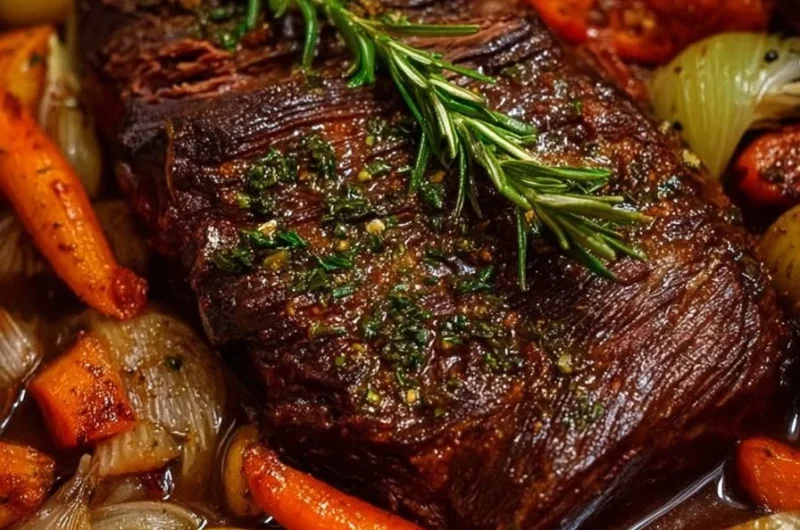 Slow-braised tender beef roast with mixed vegetables for cozy nights