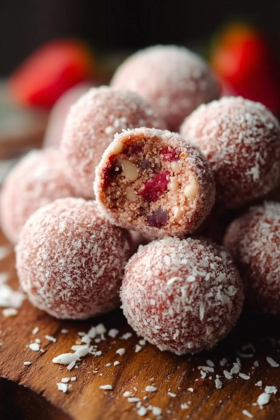 Strawberry Cheesecake Protein Balls