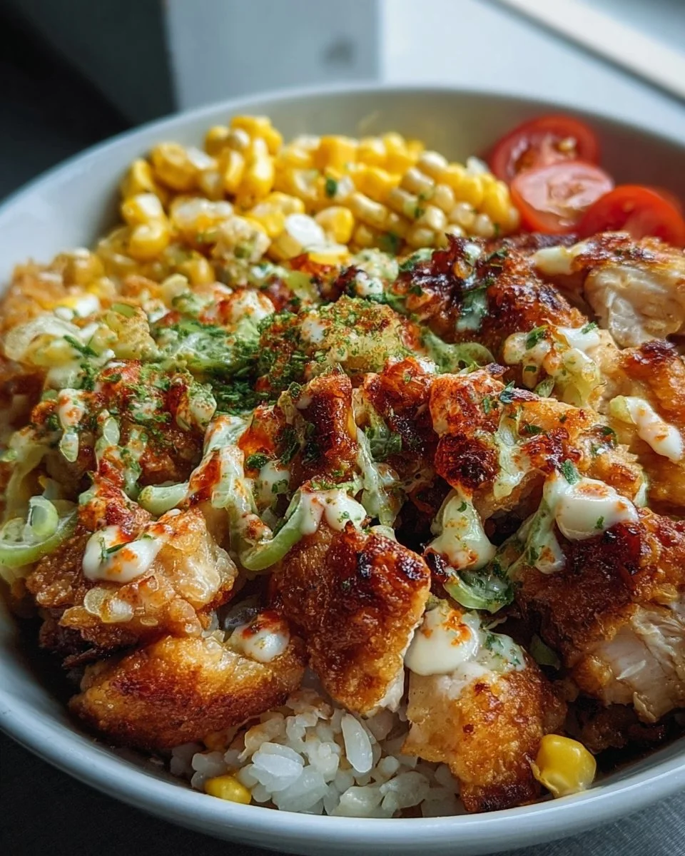 Street Corn Chicken Rice Bowl