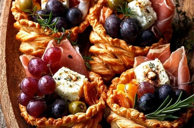 Stunning cornucopia charcuterie cups filled with meats and cheeses for gatherings