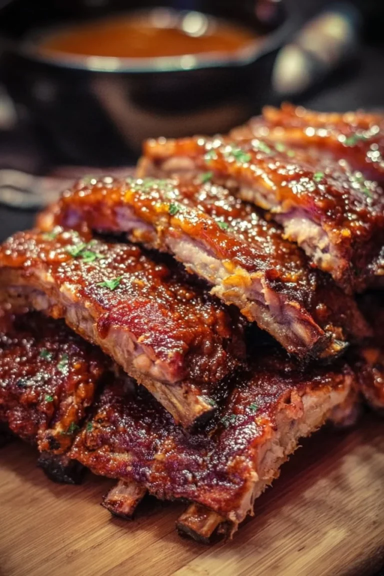 Tender slow cooker baby back ribs with homemade bourbon BBQ sauce