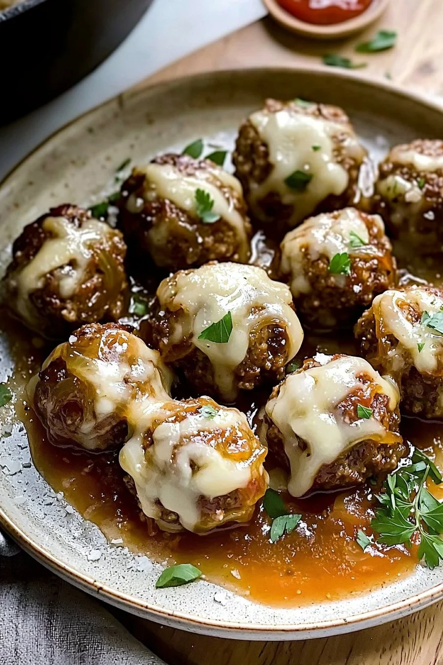 Best Caramelized Onion Meatballs