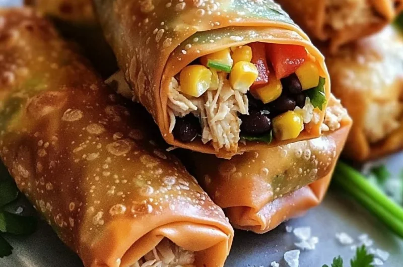 Delicious homemade Southwest eggrolls with a crispy golden crust.