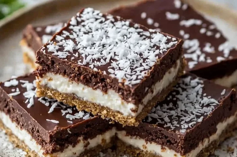 Delicious homemade Salt River Bars on a wooden table