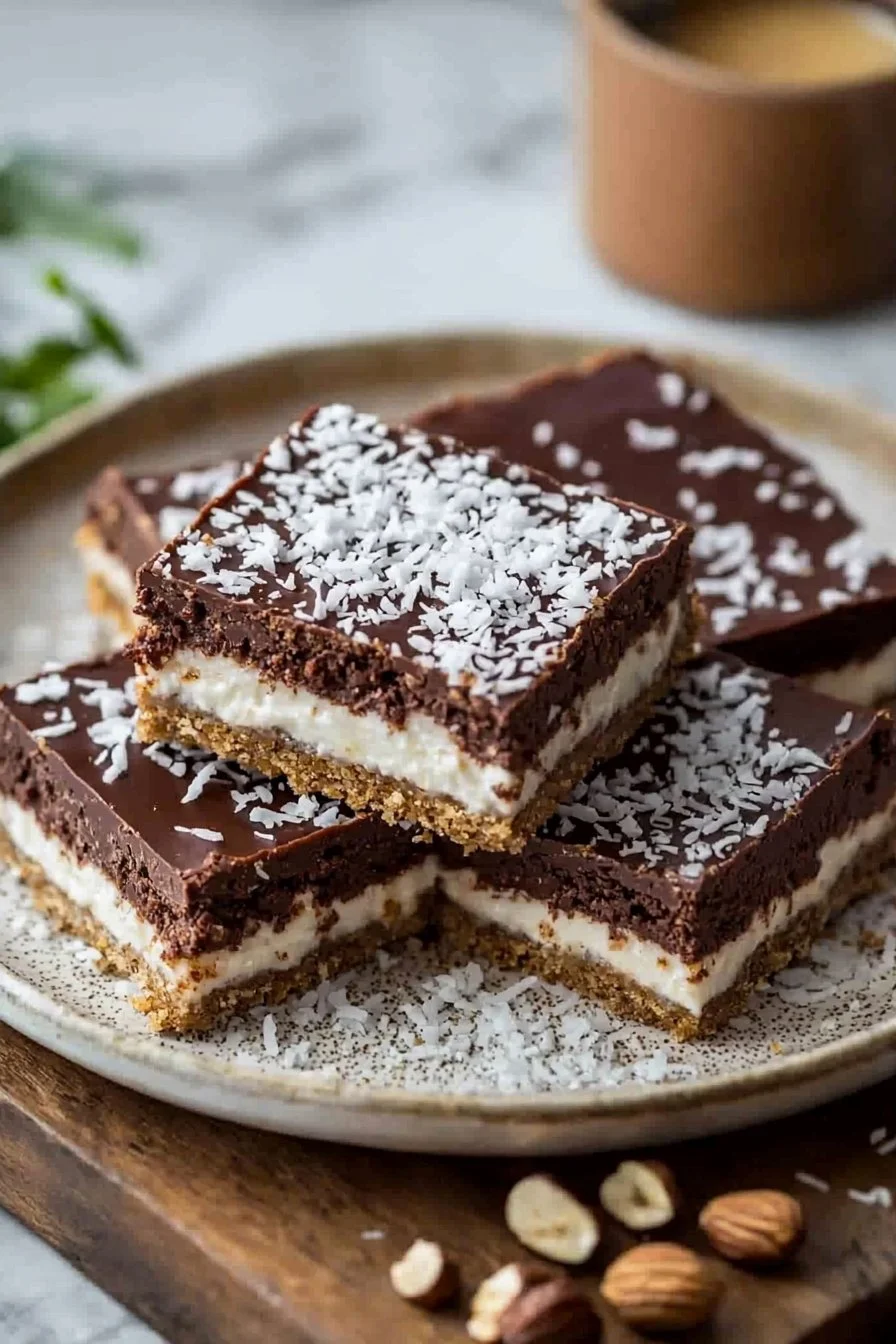 Delicious homemade Salt River Bars on a wooden table