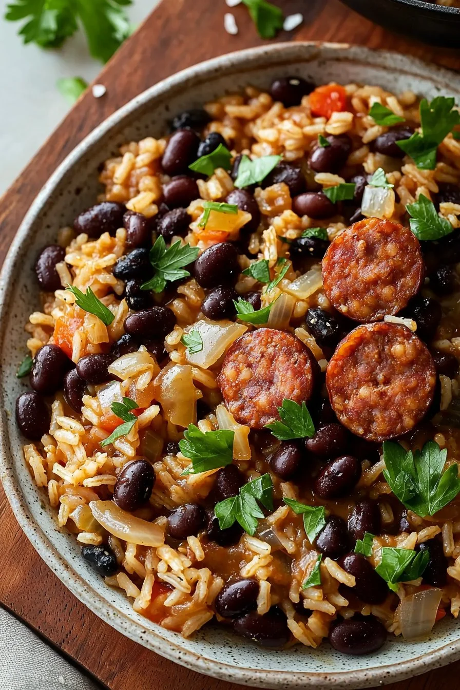 Black Beans and Rice with Sausage