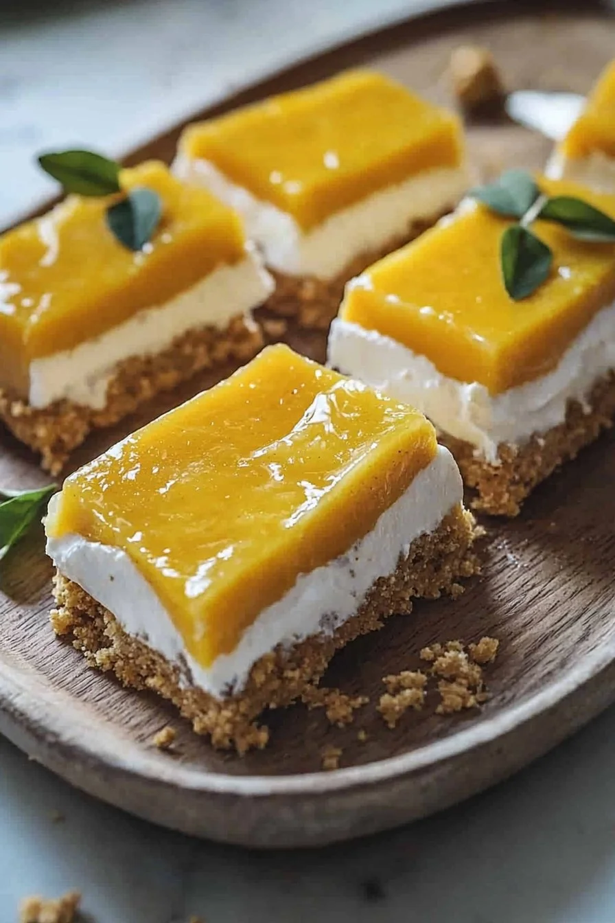 Cool Cookie Mango Lassi Frozen Bars dessert bars with mango flavor