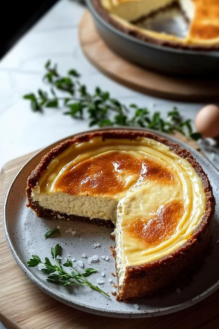 Cozy Creamy Basque Cheesecake with caramelized top and creamy filling